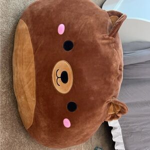 huge bear squishmallow! very comfy to lay on and cute